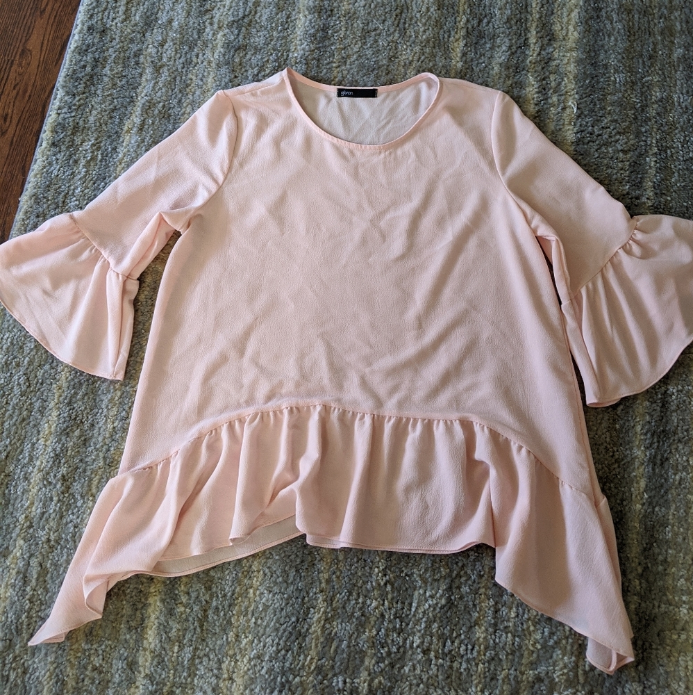 Gibson ruffle sleeve shirt